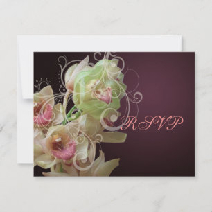 PixDezines RSVP Orchid + Ornamental Flourish Card