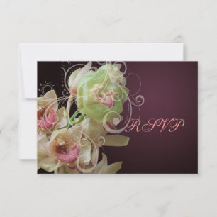 PixDezines RSVP Orchid + Ornamental Flourish Card