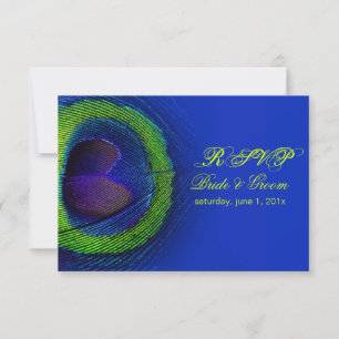 PixDezines rsvp peacock eye/cobalt/diy Card
