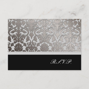 PixDezines rsvp platinum flora damask/diy colours Card