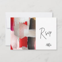 PixDezines RSVP Red Watercolor Bat Mitzvah ✡