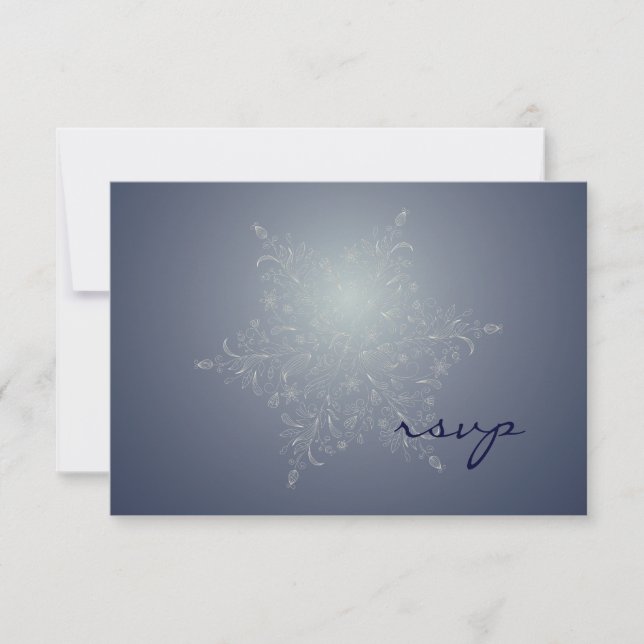 PixDezines rsvp Snowflakes, Winter Events Card (Front)