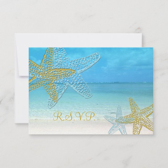 PixDezines rsvp Starfish/Beach Weddings (Front)