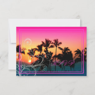 PixDezines rsvp/sunset at A-Bay RSVP Card