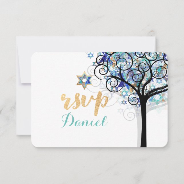 PixDezines rsvp tree of life Bat Mitzvah (Front)