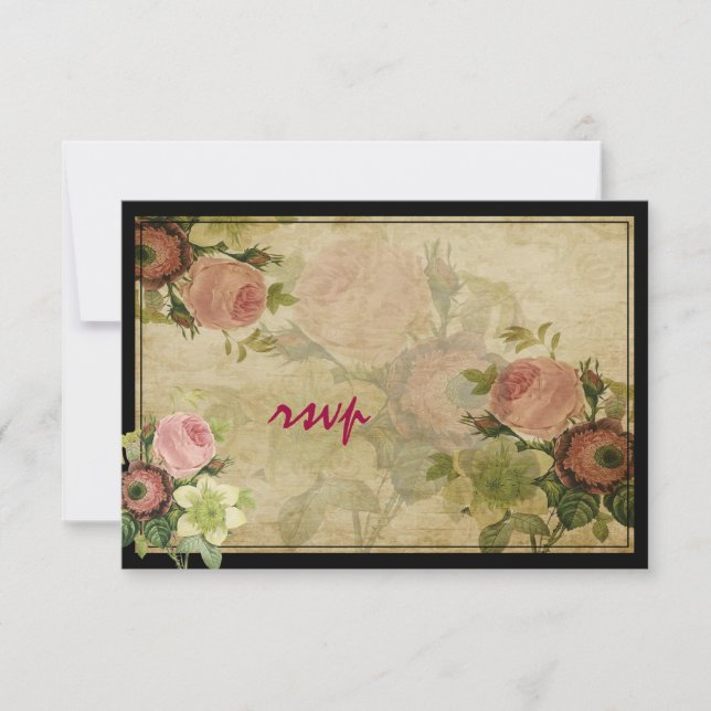 PixDezines rsvp vintage cottage roses/diy fonts (Front)