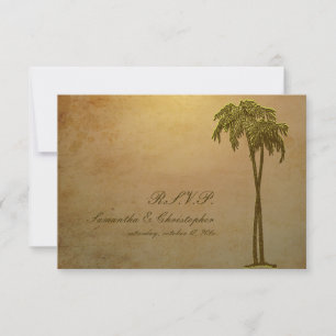 PixDezines rsvp vintage twin Palms Card