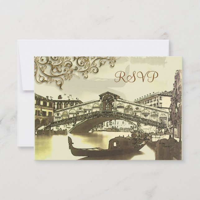 PixDezines rsvp Vintage Venezia, Rialto Bridge (Front)