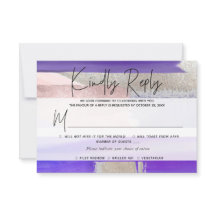 PixDezines RSVP w Meal, Modern Art, Purple Silver