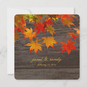 PixDezines rustic maple leaves/fall event Invitation