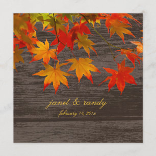 PixDezines rustic maple leaves/fall event Invitation