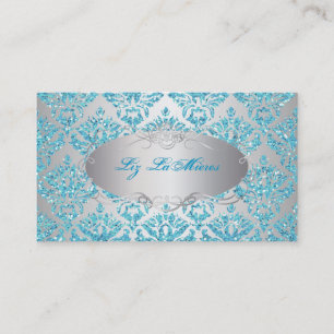 PixDezines sabine damask/faux glitter Business Card