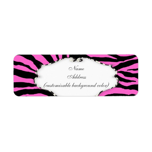 PixDezines Safari, hot pink + black, zebra (Front)