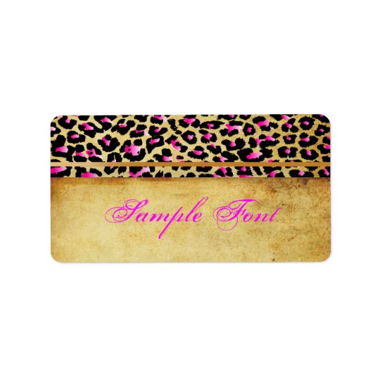PixDezines Safari, pink cheetah Address Label