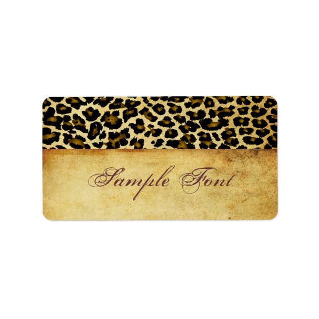PixDezines Safari, vintage cheetah Label (Front)