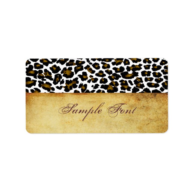 PixDezines Safari, vintage cheetah Label (Front)