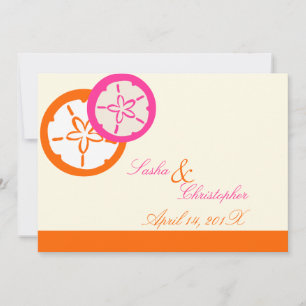 PixDezines Sand Dollar Starfish DIY Colours!! Invitation
