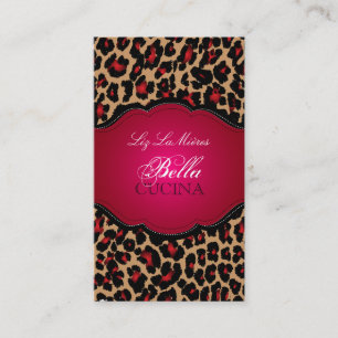 PixDezines Sassy cheetah print/diy background Business Card