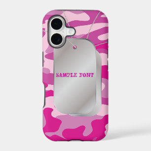 PixDezines Sassy Pink Camo+Dog+Tags
