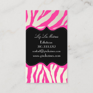 PixDezines Sassy zebra print Business Card