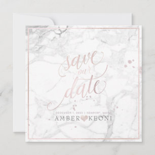 PixDezines SAVE DATE BLUSH PINK FUN SCRIPT+MARBLE Save The Date