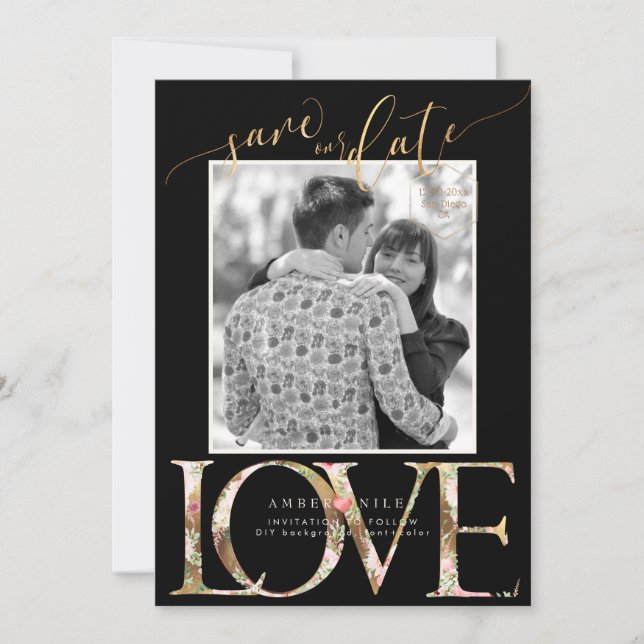 PixDezines Save Date/Botanica Love Save The Date (Front)