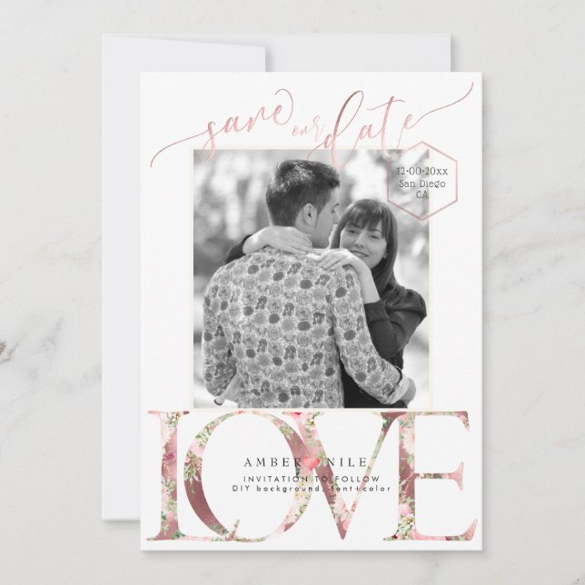 PixDezines Save Date/Botanica Love The Date (Front)