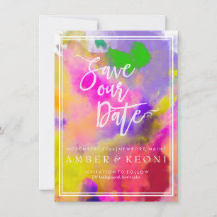 PixDezines Save Date/Colour Run/Rainbow The Date