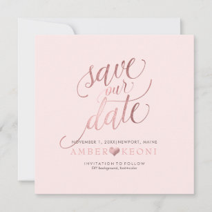 PixDezines Save Date/Faux Rose Gold/DIY Background Save The Date