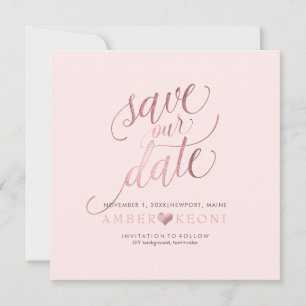 PixDezines Save Date/Faux Rose Gold/DIY Background The Date