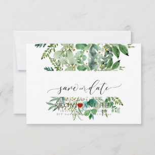 PixDezines Save Date/Greenery,  Elder+Fern Save Th The Date