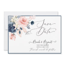 PixDezines Save Date H2 Dusty Blue Blush Roses