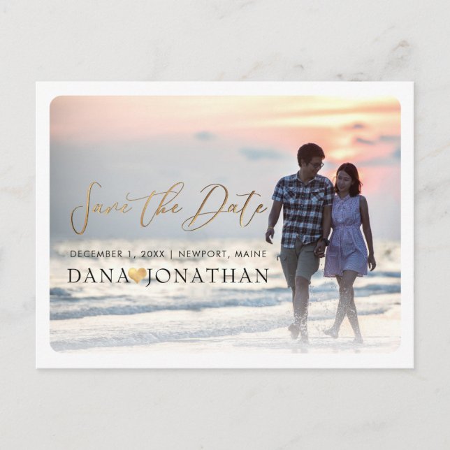 PixDezines Save the Date/Cool Handwritten Script Postcard (Front)