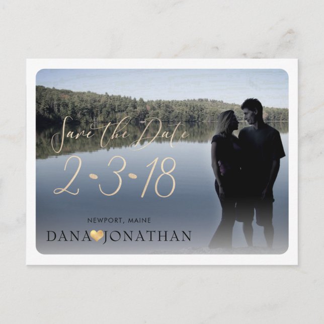 PixDezines Save the Date/Cool Handwritten Script Postcard (Front)