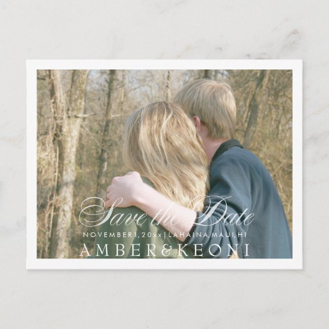 PixDezines Save the Date/Fancy Script Announcement Postcard (Front)