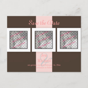 PixDezines save the date photo frames/DIY colours Announcement Postcard