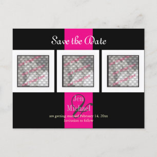PixDezines save the date photo frames/DIY colours Announcement Postcard