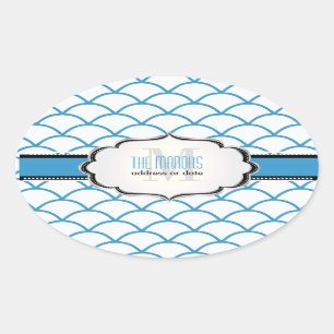 PixDezines scales trellis/DIY colours Oval Sticker