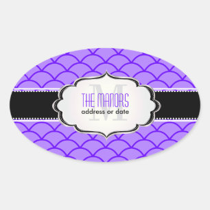PixDezines scales trellis/DIY colours Oval Sticker