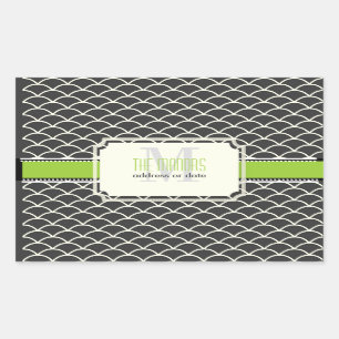 PixDezines scales trellis/DIY colours Rectangular Sticker