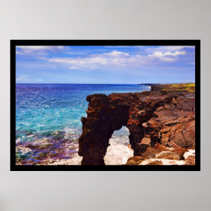 PixDezines Sea Arch, Crator Rim Drive Poster