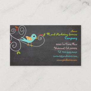 PixDezines SEO/blue bird/DIY background colour Business Card