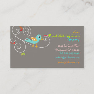 PixDezines SEO/blue bird/DIY background colour Business Card