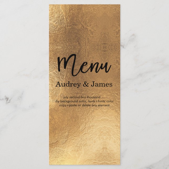 PixDezines Shine Menu/Faux Gold Foil/DIY bckgrnd Menu (Front)