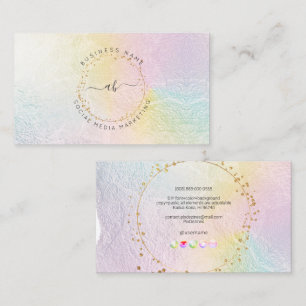 PixDezines Simple Blush Brush Stroke Cotton Candy  Business Card