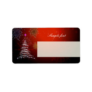PixDezines Sketch Christmas Tree Label