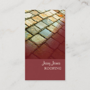 PixDezines Slate Roof, Roofing Business Card