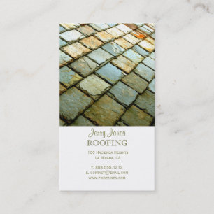 PixDezines Slate Roof, Roofing Business Card