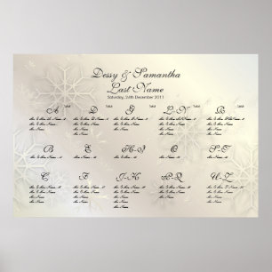PixDezines Snowflakes, seating chart by Alpha