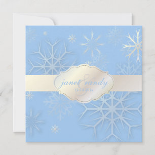 PixDezines Snowflakes, Winter Wedding/DIY colour! Invitation